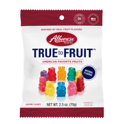 Albanese True to Fruit American Favorite Fruits Gummies, 2.5 Oz, 12 Pouches Per Pack, Set Of 2 Packs