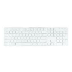 Macally 104 key Ultra Slim USB Wired Keyboard for Mac and PC -USB Interface - White - SLIMKEYPRO