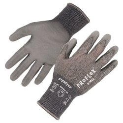 Ergodyne Proflex 7044 PU-Coated Cut-Resistant Gloves, Gray, Medium