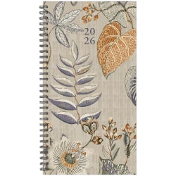 2026 Willow Creek Press Weekly/Monthly Spiral Pocket Planner, 3-1/2" x 6-1/2", Organic Tapestry, January To December, 57353