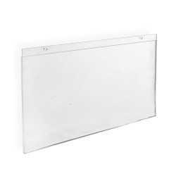 Azar Displays Wall-Mount U-Frame Acrylic Sign Holders, 11" x 17", Clear, Pack Of 10