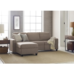 Serta® Palisades Reclining Sectional With Storage Chaise, Left, Oatmeal/Espresso