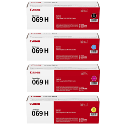 Canon 69 Black/Cyan/Magenta/Yellow High Yield Toner Cartridges, Pack Of 4 Cartridges, 5095C001/5096C001/5097C001/5098C001