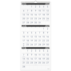 AT-A-GLANCE® Contemporary 2027 Three Month Reference Wall Calendar, Large, 12" x 27"