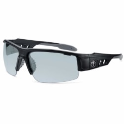Ergodyne Skullerz® Safety Glasses, Dagr, Matte Black Frame, Indoor/Outdoor Lens