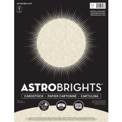 Astrobrights Color Cardstock, 8.5" x 11", FSC® Certified, 65 lb., Natural, Pack Of 250