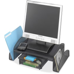 Safco Onyx Mesh Display Stand - 75 lb Load Capacity - Steel - Black