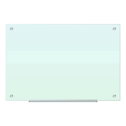 U Brands® Frameless Magnetic Glass Dry-Erase Board, 36" x 24", Frosted White (Actual Size 35" x 23")