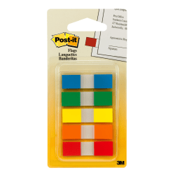 Post-it® Notes Mini Flags With Dispenser, 20 Flags Per Pad, Pack Of 5 Pads