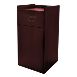 Alpine Trash Enclosure, 40 Gallons, 46"H x 22"W x 22"D, Mahogany