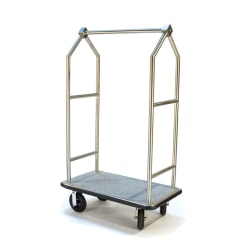 CSL Uptown Series Luggage Cart, 72"H x 44"W x 24"D, Gray