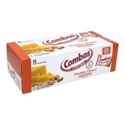 Combos Cheddar Cheese Pretzel Baked Snacks, 1.8 Oz, Box Of 18 Packs