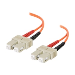 C2G SC-SC 62.5/125 OM1 Duplex Multimode PVC Fiber Optic Cable (LSZH), Orange, 36422
