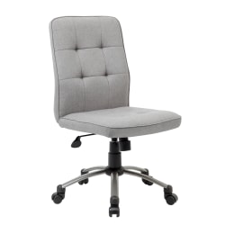 Boss Office Products Modern Fabric Mid-Back Task Chair, Taupe/Pewter