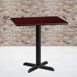 Flash Furniture Rectangular Laminate Table, 31-3/16"H x 24"W x 30"D, Mahogany