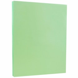 JAM Paper® Vellum Bristol Card Stock, Green, Letter (8.5" x 11"), 67 Lb, Pack Of 100