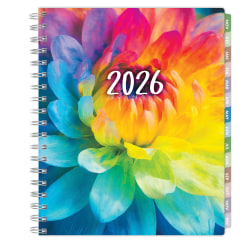 2025-2026 Global Excello Brands Essential PRO Daily/Weekly/Monthly Planner, 7" x 9", Rainbow Petals, November 2025 To December 2026