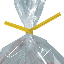 Office Depot® Brand Twist Ties, Paper, 4" x 3/16", Yellow, Pack Of 2,000