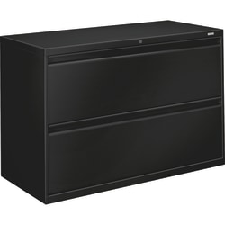 HON® Brigade® 800 20"D Lateral 2-Drawer File Cabinet, Black