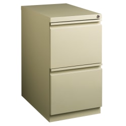 WorkPro® 23"D Vertical 2-Drawer Mobile Pedestal File Cabinet, Putty