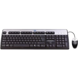 HPE USB BFR with PVC Free US Keyboard/Mouse Kit - USB Cable Keyboard - English (US) - Black - USB Cable Mouse - 400 dpi - Black - Compatible with Computer, Server for PC - 1 Pack
