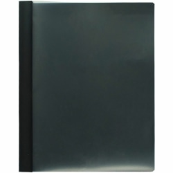 Business Source Letter Report Cover - 1/2" Folder Capacity - 8 1/2" x 11" - 100 Sheets Capacity - 3x Prong Fastener(s) - Black - 25/Box - 78512