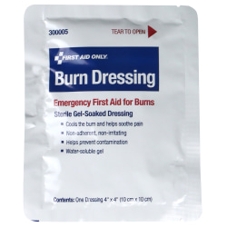First Aid Only Burn Dressing, 4" x 4", White