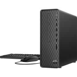 HP Slim S01-aF1006 Desktop PC, Intel® Pentium® Silver, 8GB Memory, 256GB Solid State Drive, Windows® 10, 1K0E2AA#ABA