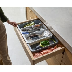 Joseph Joseph DrawerStore Expanding Cutlery And Utensil Organizer, Stone, Total Qty 1
