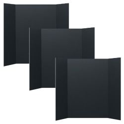 Flipside Products Foam Project Board, 36" x 48", Black, Pack Of 3