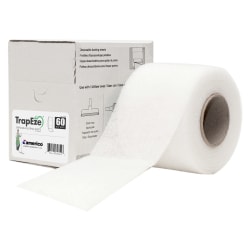 Americo® TrapEze® Disposable Dusting Sheets, 6" x 5" Perforated Sheets, Constructed from 70% Post Consumer Recycled PET, White, 60 Sheet per Box