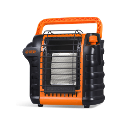 Commercial Heat Portable Outdoor Propane Heater, 9,000 BTUs, For Up To 300 Sq. Ft., 13"H x 8-1/2"W x 13"D, Orange, Total Quantity 1