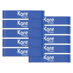 Kore Design™ Fidget Kick Bands, Latex, 2" x 16", Blue, Pack Of 10 Bands