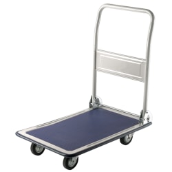 Global Hardlines® Small Platform Hand Truck, 32 3/10"H x 18 1/2"W x 28 7/10"D, Light Gray