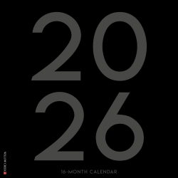 2026 Willow Creek Press Art & Design Monthly Wall Calendar, 12" x 12", Black & White Professional Large Grid, January To December, 50255