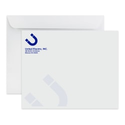 Gummed Seal, White Wove Open Side Catalog Mailing Envelopes, 1-Color, Custom 6" x 9", Box Of 500