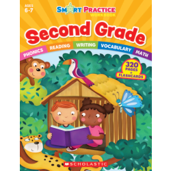 Scholastic Smart Practice Workbook With 48 Flash Cards, Grade 2