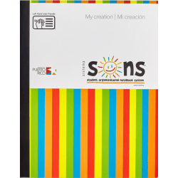 SONS System My Creation Notebooks, 9-3/4" x 7-1/2", 200 Sheets Per Notebook, Multicolor