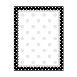 Barker Creek Computer Paper, 8 1/2" x 11", Black-And-White Dot, Pack Of 50 Sheets