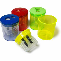 Eisen Two-hole Sharpener, 2 Hole(s), 2.5"H x 1.3"W, Assorted, 12 / Box