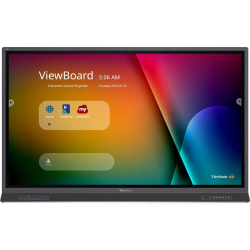 ViewSonic IFP6552 65 Inch ViewBoard 4K Interactive Flat Panel Display with 33-Point Touch, Integrated Microphone and HDMI, VGA, RJ45, 60W Powered US