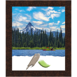 Amanti Art Picture Frame, 24" x 28", Matted For 20" x 24", William Mottled Bronze Narrow