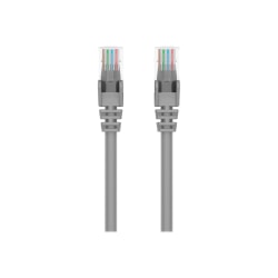 Belkin 3ft CAT6 Ethernet Patch Cable Snagless, RJ45, M/M, Gray - Patch cable - RJ-45 (M) to RJ-45 (M) - 3 ft - UTP - CAT 6 - molded, snagless - gray - for Omniview SMB 1x16, SMB 1x8; OmniView SMB CAT5 KVM Switch