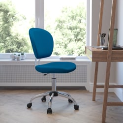Flash Furniture Mesh Mid-Back Swivel Task Chair, Turquoise/Silver