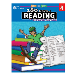 Shell Education 180 Days Of Reading Workbook, Grade 4