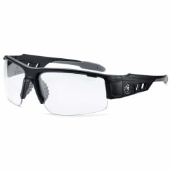 Ergodyne Skullerz® Safety Glasses, Dagr, Matte Black Frame, Clear Lens