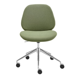 Eurostyle Lyle Adjustable Fabric Low-Back Office Task Chair, Green/Silver