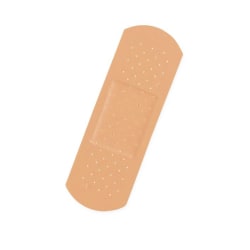 CURAD® Plastic Adhesive Bandages, 3/4" x 3", Tan, Case Of 12