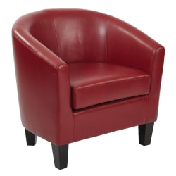 Ave Six Work Smart™ Ethan Tub Chair, Cranberry/Dark Espresso