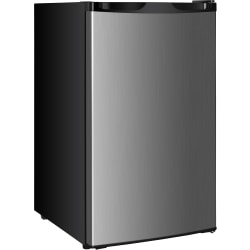 Premium Energy Star Mini Fridge, 4.4 Cu. Ft., Chiller Compartment, Black/Stainless Steel